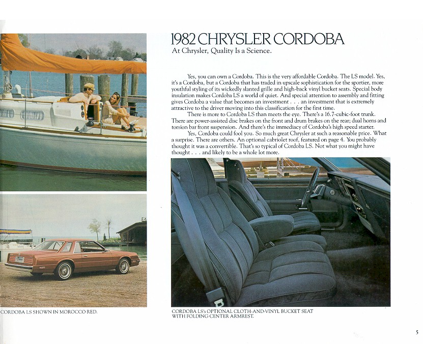 1982 Chrysler Cordoba Brochure Page 4